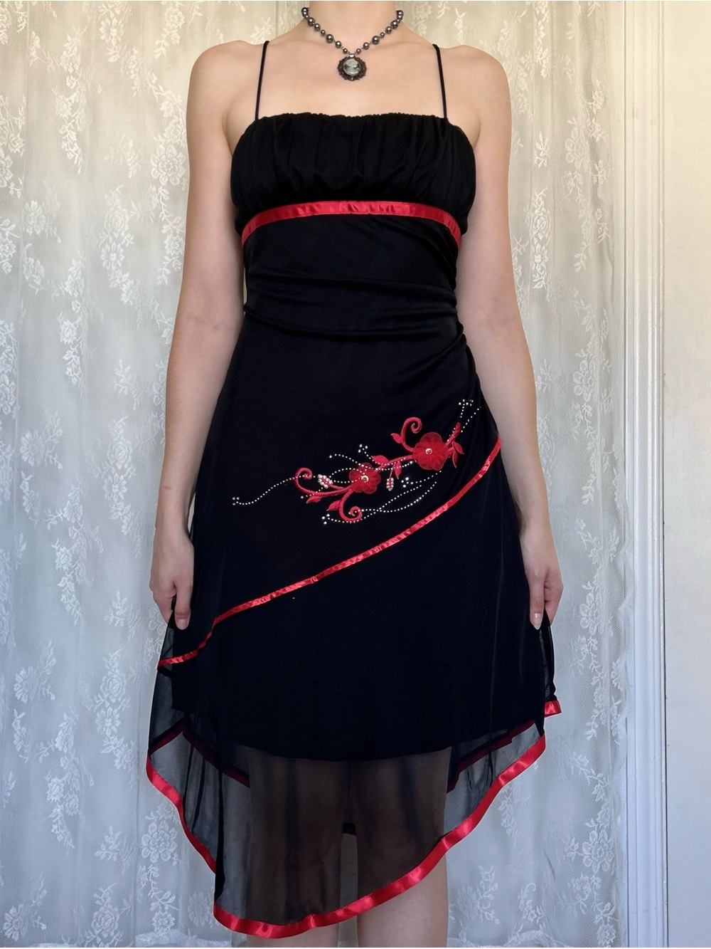 Vintage 2000s Vampire Asymmetrical Dress